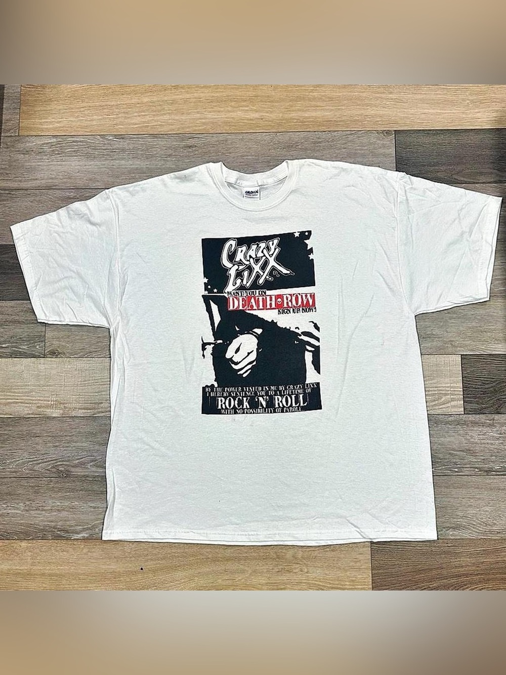 Gildan White Crazy Lixx Death Row Graphic Tee - Men